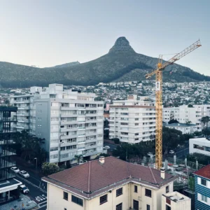 Building under construction with a crane in Kenya