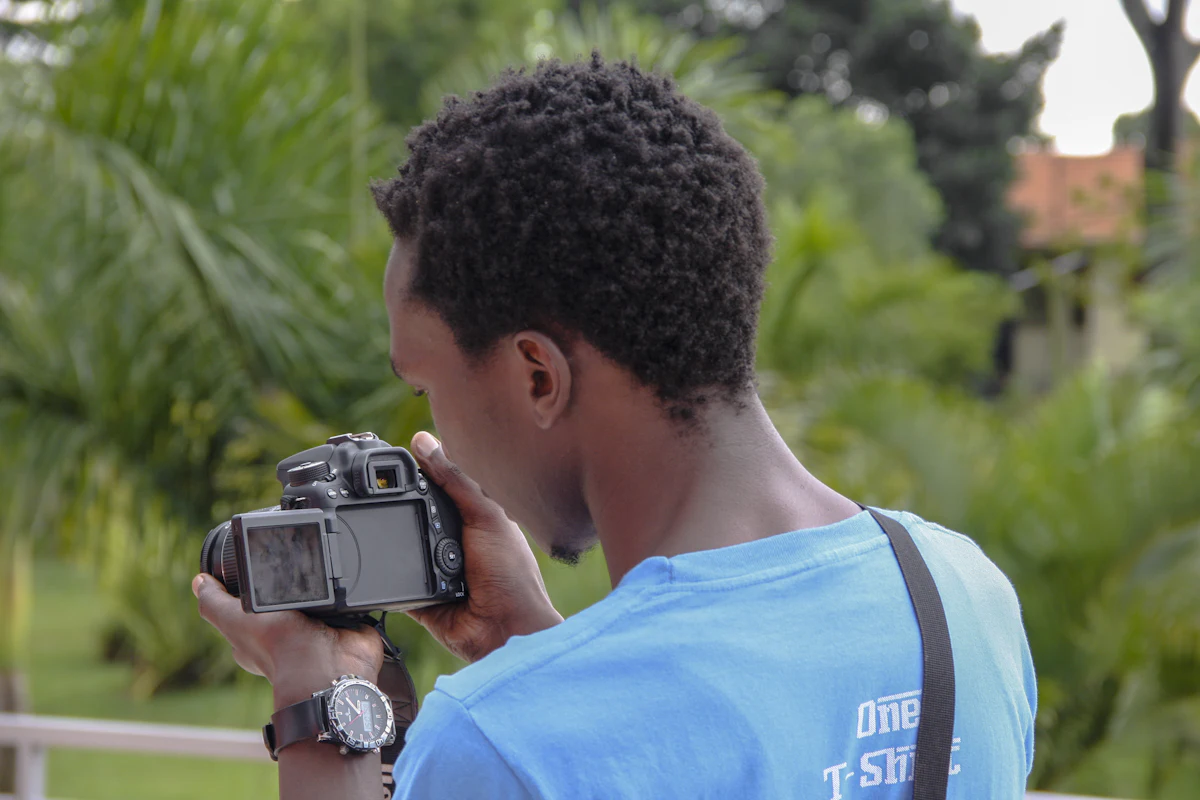 Camera operator on a film shoot