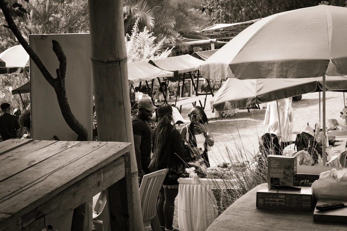 Outdoor market in Kenya during a supplier visit