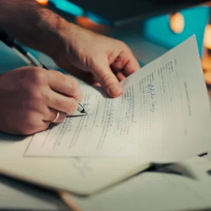 Signing a power of attorney document